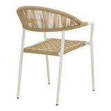 Set grădină Dagyn Ammos, Aluminiu, Alb, 240x90x76 cm