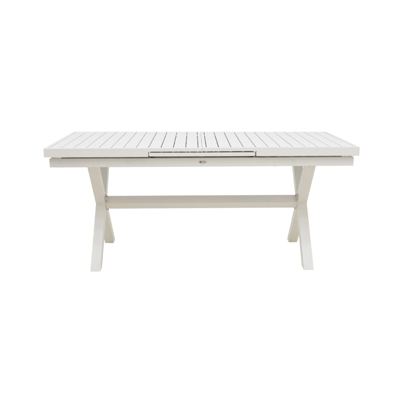 Set grădină Dagyn Savor, Aluminiu, Alb, 240x90x76 cm