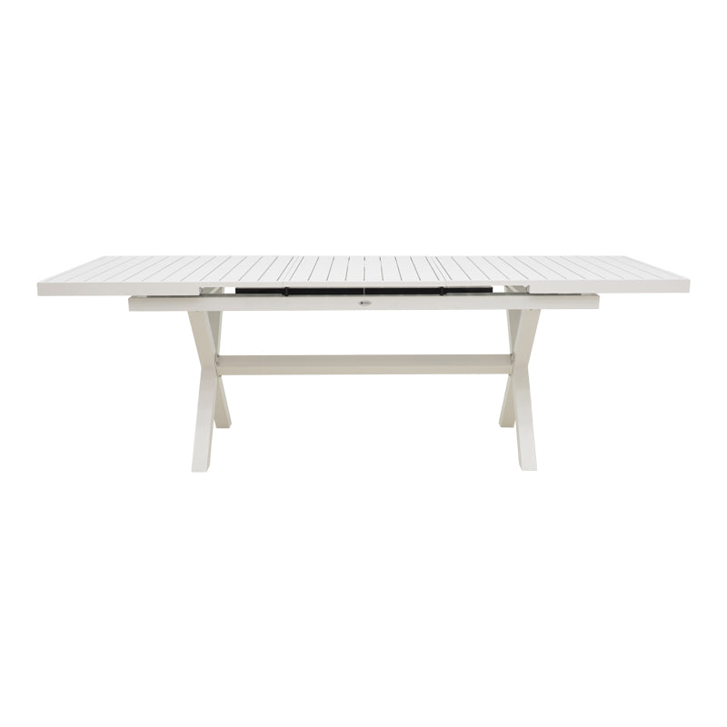 Set grădină Dagyn Savor, Aluminiu, Alb, 240x90x76 cm
