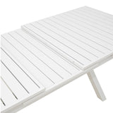 Set grădină Dagyn Savor, Aluminiu, Alb, 240x90x76 cm