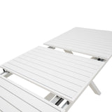 Set grădină Dagyn Savor, Aluminiu, Alb, 240x90x76 cm