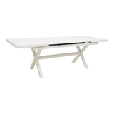 Set grădină Dagyn Breze, Placaj, Alb, 240x90x76 cm