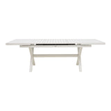 Set grădină Dagyn Breze, Placaj, Alb, 240x90x76 cm