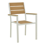 Set grădină Dagyn Breze, Placaj, Alb, 240x90x76 cm