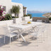 Alb | SKU: 200-001865 | Set grădină Dagyn Vista, Aluminiu, Alb, 240x90x76 cm, varianta Alb, produs pentru amenajarea locuinței, disponibil online în România la CasaMob