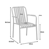 Set grădină Dagyn Vista, Aluminiu, Alb, 240x90x76 cm