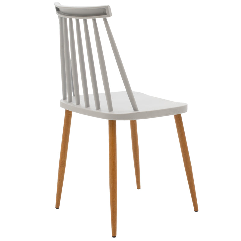 Set masă și scaune Aurora & Faragio, Gri-Natural, 120x75x75 cm