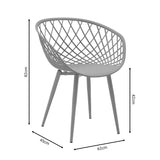 Set masă și scaune Ezra & Faragio, Antracit-Natural, 120x75x75 cm