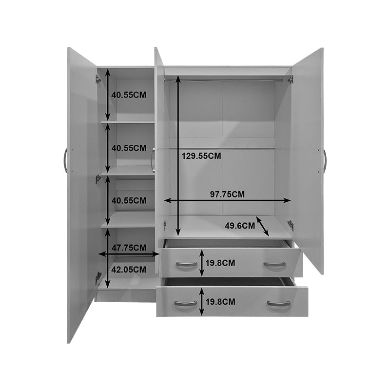 Dulap de haine Alvia, 3 uși, cu extensie superioară, Diverse culori, 150x51x240 cm - Alb | SKU: 200-002080 | Dulap de haine Alvia, 3 uși, cu extensie superioară, 150x51x240 cm, varianta Alb, produs pentru amenajarea locuinței, disponibil online în România la CasaMob
