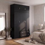 Dulap de haine Alvia, 3 uși, cu extensie superioară, Diverse culori, 150x51x240 cm - Wenge | SKU: 200-002082 | Dulap de haine Alvia, 3 uși, cu extensie superioară, 150x51x240 cm, varianta Wenge, produs pentru amenajarea locuinței, disponibil online în România la CasaMob
