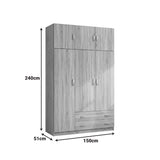 Dulap de haine Alvia, 3 uși, cu extensie superioară, Diverse culori, 150x51x240 cm - Wenge | SKU: 200-002082 | Dulap de haine Alvia, 3 uși, cu extensie superioară, 150x51x240 cm, varianta Wenge, produs pentru amenajarea locuinței, disponibil online în România la CasaMob