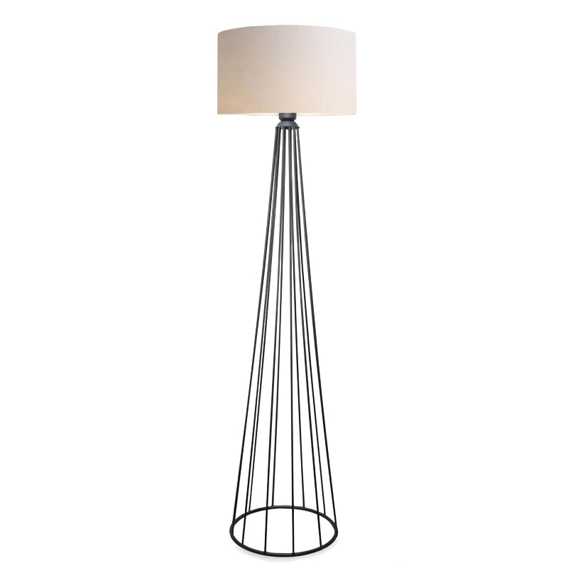 Lampa de podea Firdo I  E27 tesatura crem -metal negru Ö38x121cm