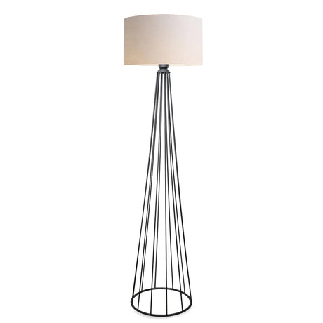Lampa de podea Firdo I  E27 tesatura crem -metal negru Ö38x121cm