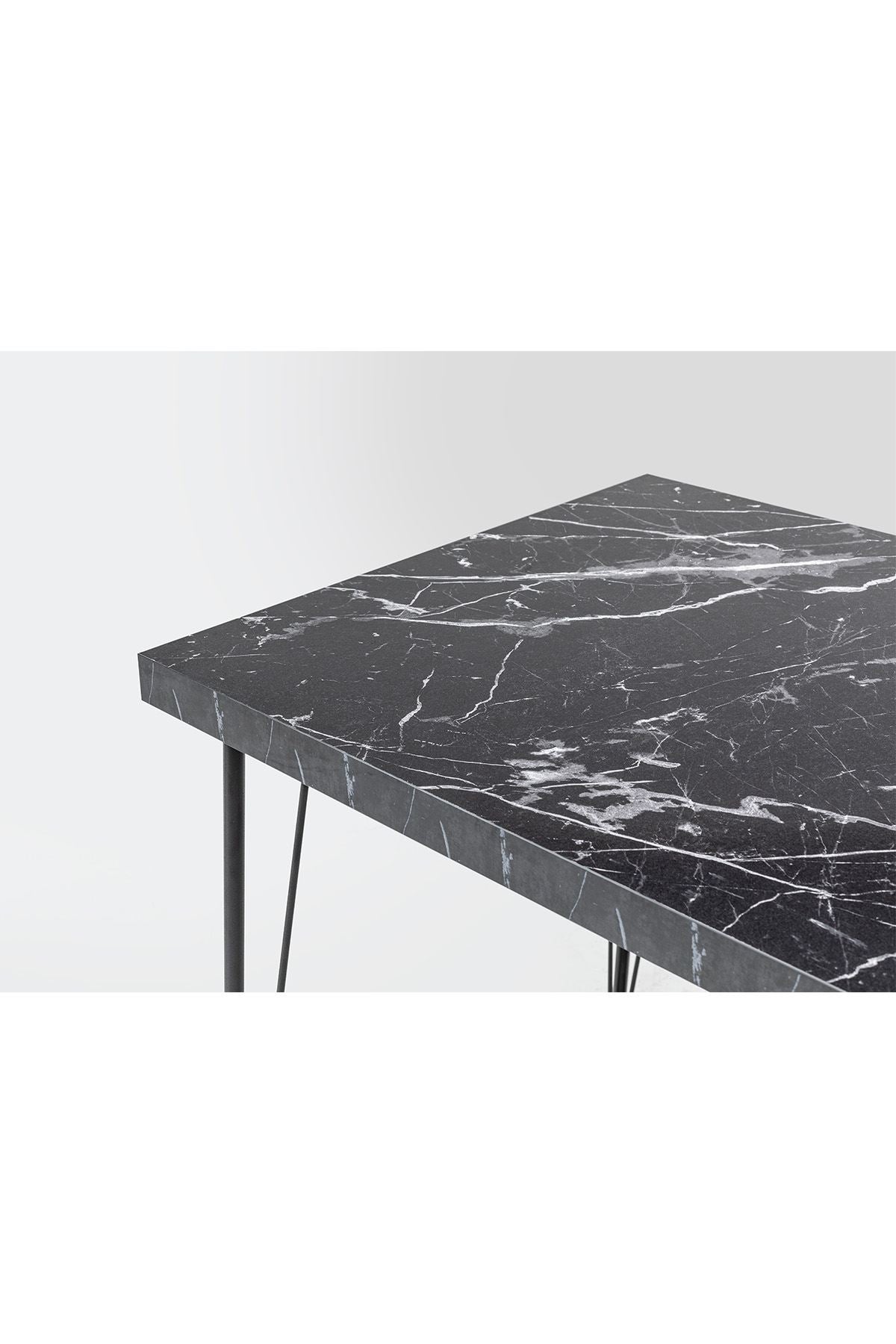 Masă cu scaune 5 bucăți Bndymk001, Negru, 120x60x72 cm