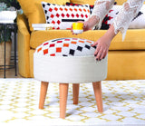 Puf, Multicolor, 46x42x46 cm - Alb, SKU 209FLF1110