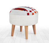 Puf, Multicolor, 46x42x46 cm - Alb, SKU 209FLF1110