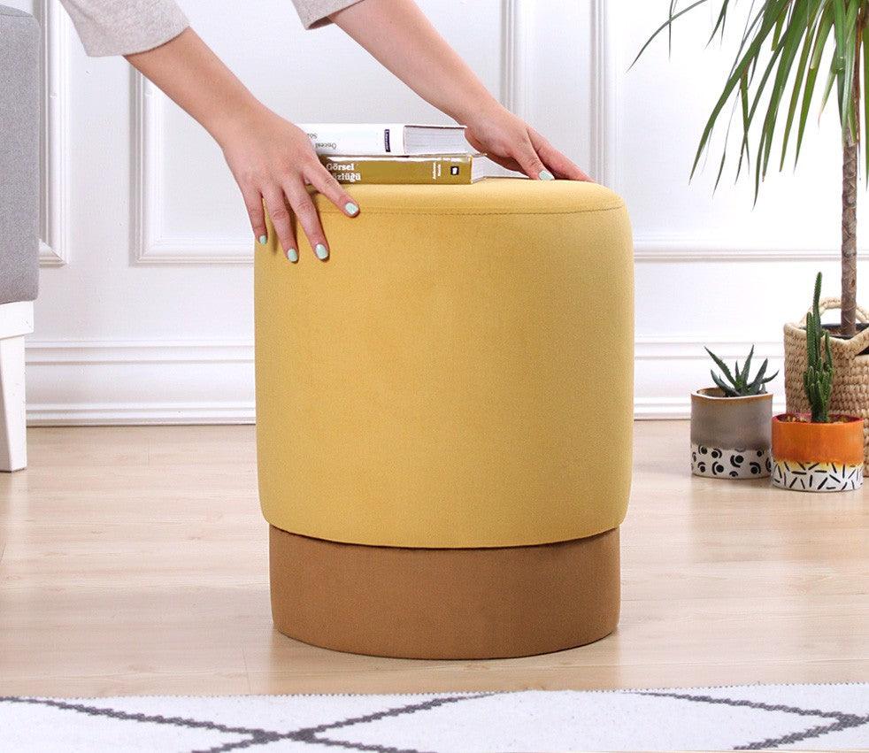 Puf Ropp, Verde, 38x43x38 cm - Galben, SKU 209FLF1120