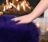 Taburet Puf Lux , Alb - Galben - Mov, 42x45x50 cm - Violet, SKU 209FLF1135