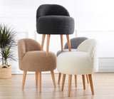 Puf Rufmee, Gri inchis - Alb, 46x46x64 cm - Alb, SKU 209FLF1153