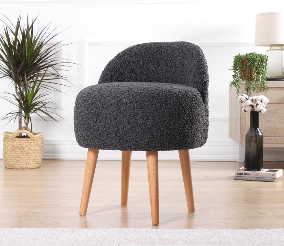 Puf Rufmee, Gri inchis - Alb, 46x46x64 cm - Gri inchis, SKU 209FLF1153