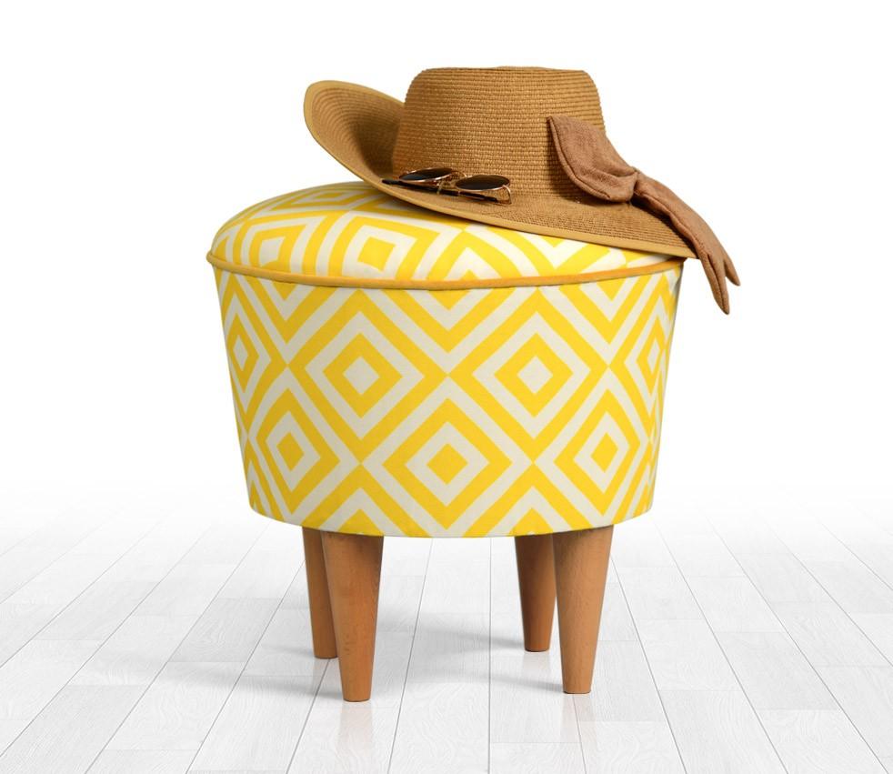 Puf Sun, Galben, 42x42x42 cm, SKU 209FLF1218