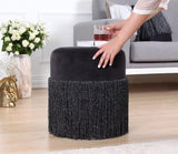 Puf, Gri, 45x40x45 cm - Negru, SKU 209FLF1254