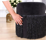 Puf, Gri, 45x40x45 cm - Negru, SKU 209FLF1254