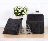 Puf, Gri, 45x40x45 cm - Negru, SKU 209FLF1254