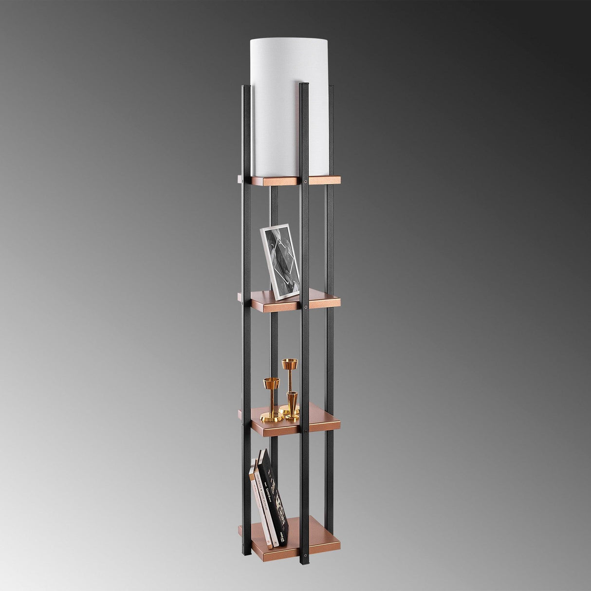 Lampadar Square 7111 - Cupru negru, SKU 211LMP1101