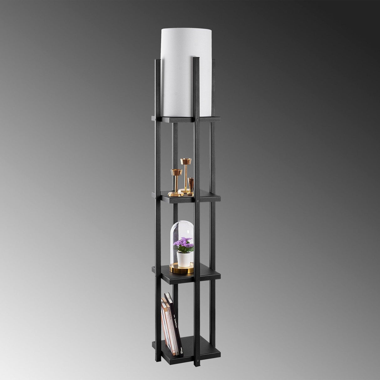 Lampadar Square 7111 - Negru, SKU 211LMP1101
