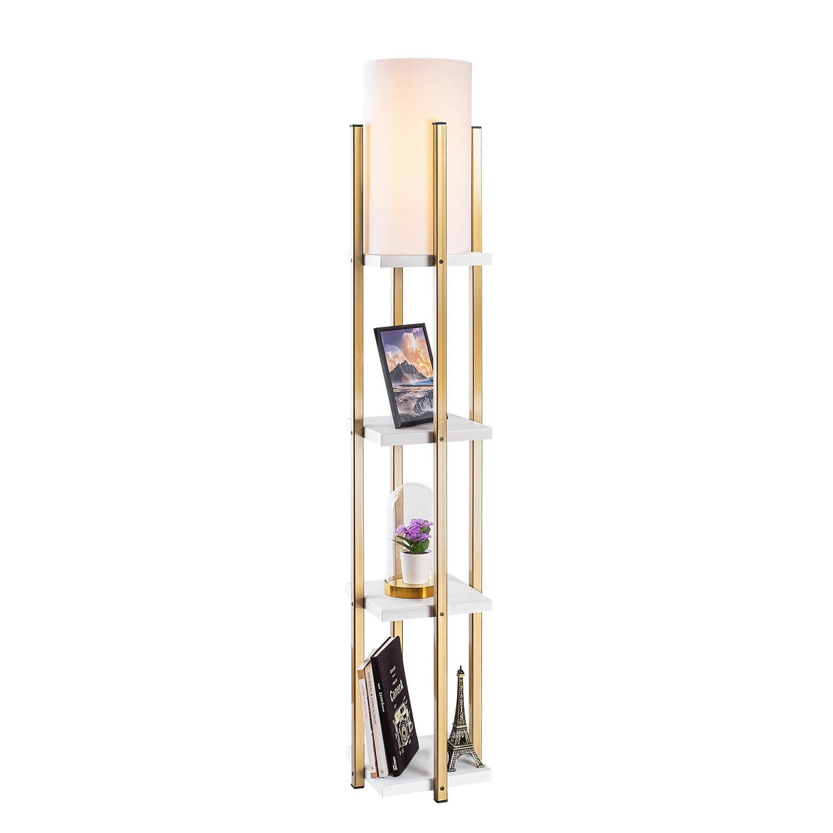 Lampadar Square 7111 - Auriu alb, SKU 211LMP1101
