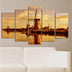 Tablou MDF ( 5 buc ) Moara de Vant Olanda, Multicolor, 60x110 cm, SKU 223CHR1903