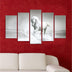 Tablou MDF ( 5 buc ) Calul Alb, Multicolor, 60x110 cm, SKU 223CHR1925