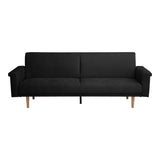 Canapea extensibilă cu funcție de pat Flexo, antracit, 220x84x82 cm