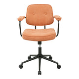 Scaun de birou Leberta, Stofă, Diverse culori - Teracota | SKU: 225-000091 | Scaun de birou Leberta, Stofă, varianta Teracota, produs pentru amenajarea locuinței, disponibil online în România la CasaMob