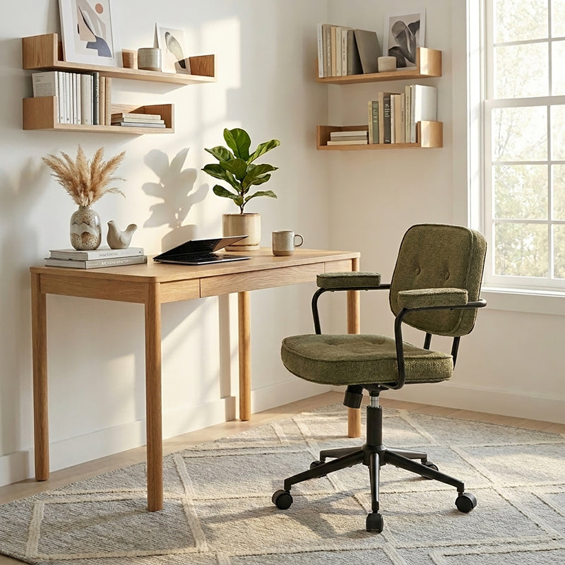 Scaun de birou Leberta, Stofă, Diverse culori - Khaki | SKU: 225-000094 | Scaun de birou Leberta, Stofă, varianta Khaki, produs pentru amenajarea locuinței, disponibil online în România la CasaMob