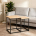 Natural | SKU: 225-000097 | Set 2 măsuțe laterale Quano, Metal, Natural-Negru, varianta Natural, produs pentru amenajarea locuinței, disponibil online în România la CasaMob