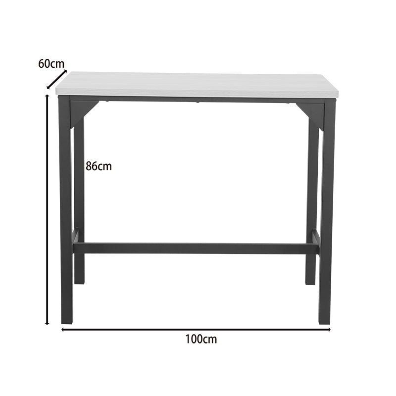 Set masă și scaune Arzo, Metal, Natural, 100x60x86 cm