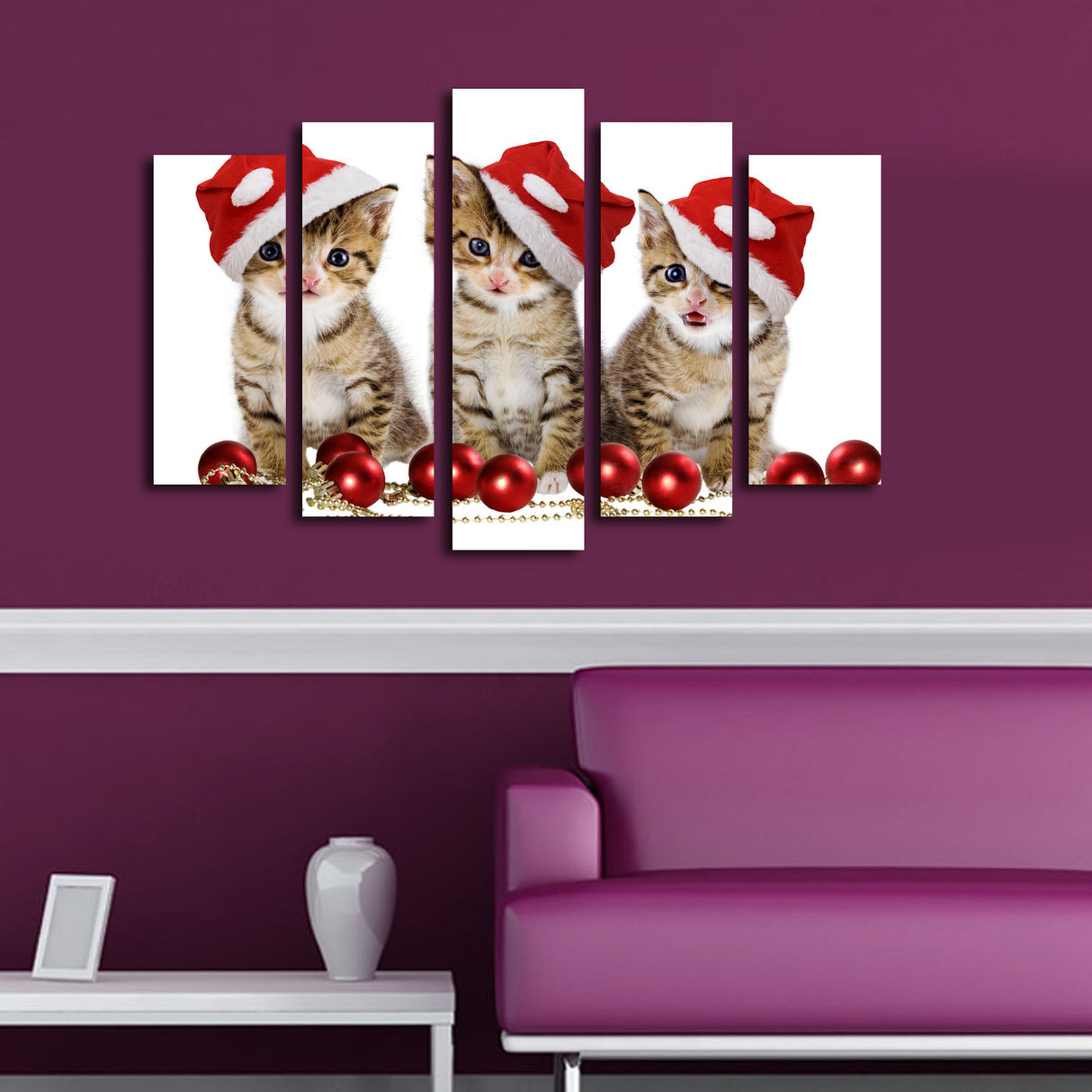 Tablou canvas 5 bucăți 5PATNOEL-5, Multicolor, 105x70x3 cm