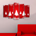 Tablou canvas 5 bucăți 5PATNOEL-6, Multicolor, 105x70x3 cm, SKU 229CST1206, imagine 1