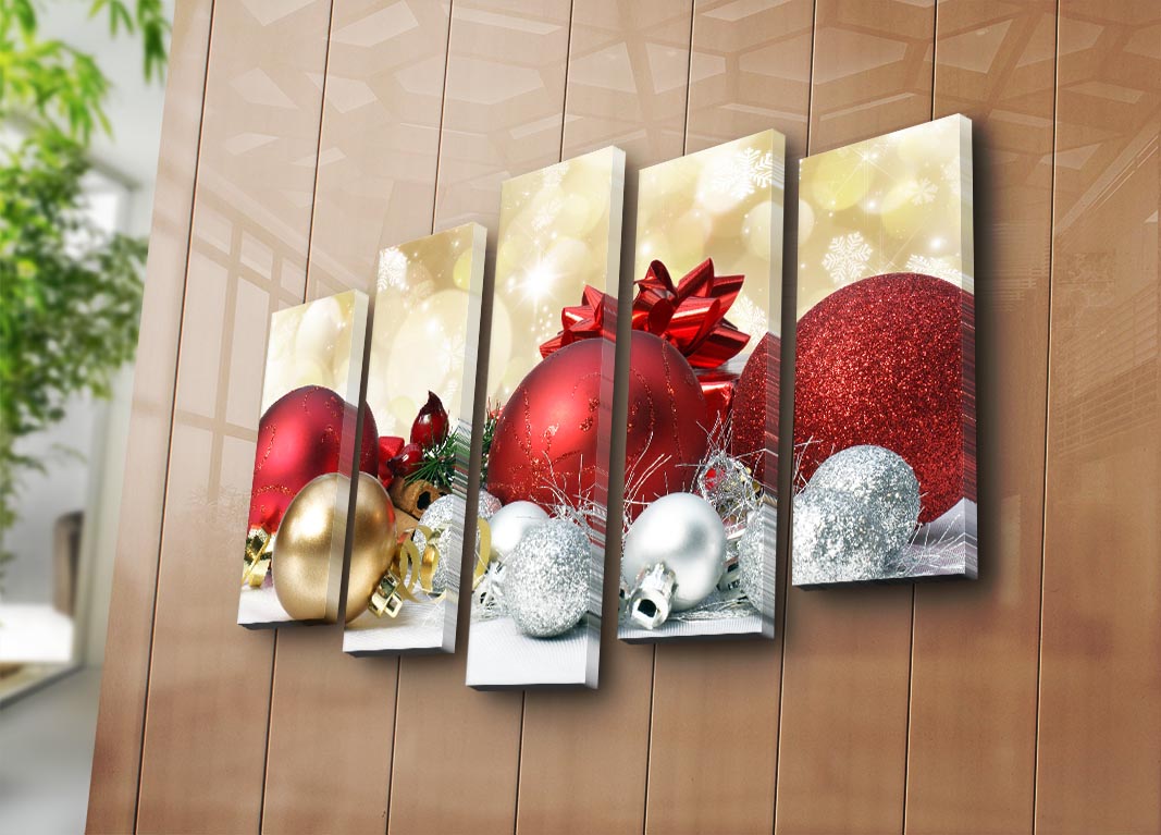 Tablou canvas 5 bucăți 5PATNOEL-8, Multicolor, 105x70x3 cm