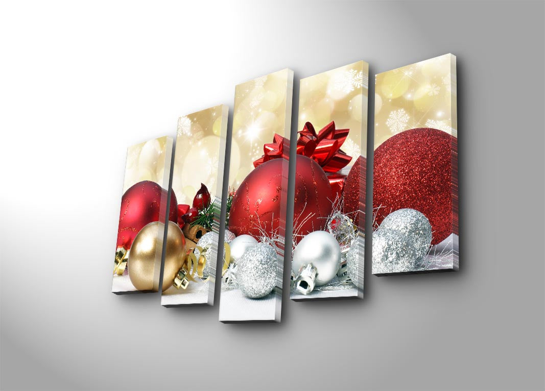 Tablou canvas 5 bucăți 5PATNOEL-8, Multicolor, 105x70x3 cm