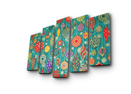 Tablou canvas 5 bucăți 5PATNOEL-10, Multicolor, 105x70x3 cm