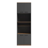 Dulap Bucatarie Rowan, stejar gri-inchis, 60x42x182 cm