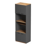 Dulap Bucatarie Rowan, stejar gri-inchis, 60x42x182 cm