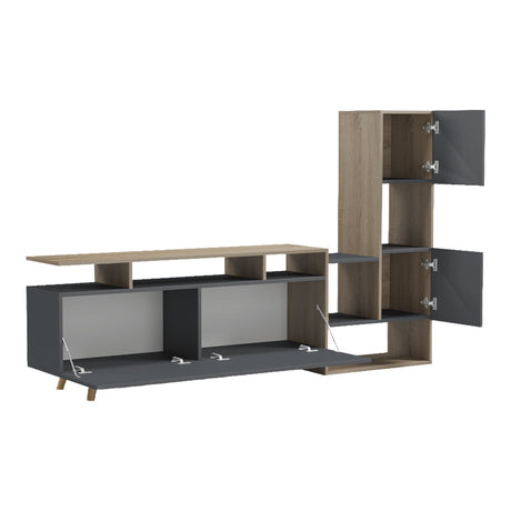 Set mobilă sufragerie Defry, Sonoma-Antracit, 178x32x110 cm