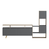 Set mobilă sufragerie Defry, Sonoma-Antracit, 178x32x110 cm