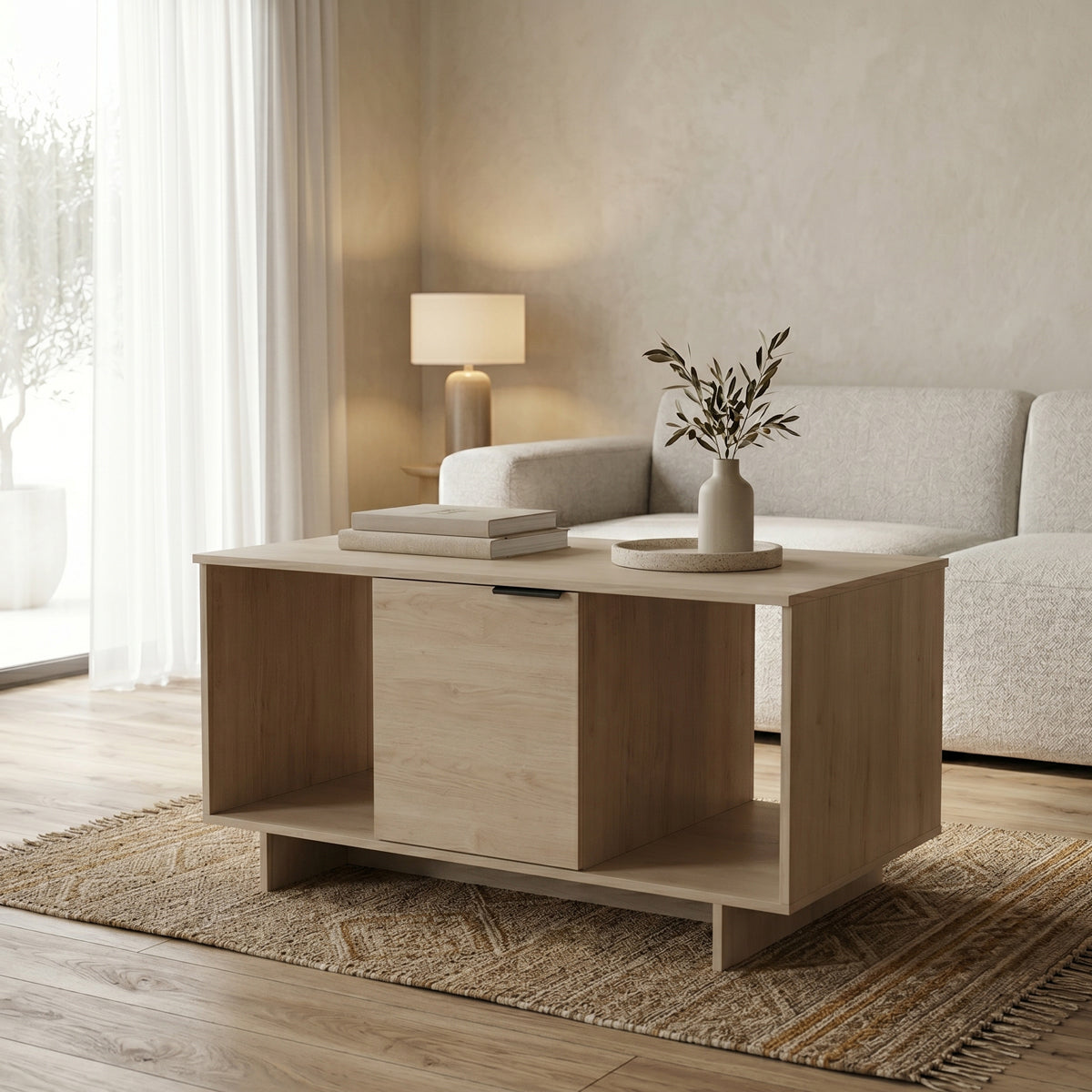Măsuță de cafea Nalinda, Diverse culori, 100x55x55 cm - Sonoma | SKU: 230-000279 | Măsuță de cafea Nalinda, 100x55x55 cm, varianta Sonoma, produs pentru amenajarea locuinței, disponibil online în România la CasaMob