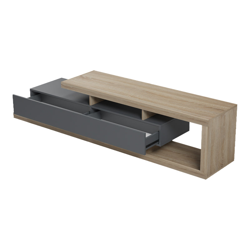 Comodă TV Arbero, Diverse culori, 198x40x45 cm - Antracit-Sonoma | SKU: 230-000281 | Comodă TV Arbero, 198x40x45 cm, varianta Antracit-Sonoma, produs pentru amenajarea locuinței, disponibil online în România la CasaMob