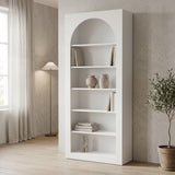 Bibliotecă Boke, Alb, 80x32x180 cm